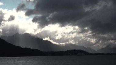 Şili. Buzul Bulvarı 'ndaki manzara, Patagonya Gezgin Gemi Kaşifleri, Şili fiyortları, Güney Amerika.