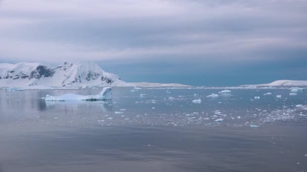 Krása přírody. Tající led v Antarktidě. Globální oteplování a změna klimatu. Umožňuje zachránit podstatu planety — Stock video