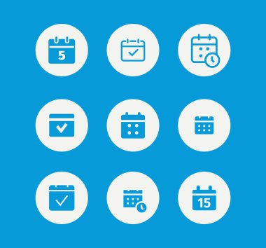 Takvim Tarihi vektör web simgesi. Arayüz, evet