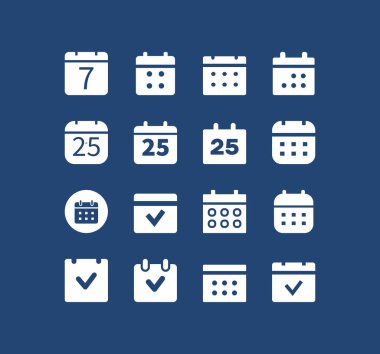 Takvim Tarihi vektör web simgesi. Arayüz, evet