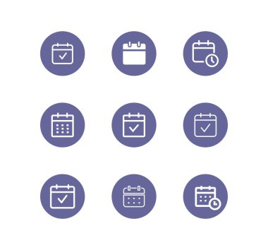 Takvim Tarihi vektör web simgesi. Arayüz, evet