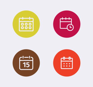 Takvim Tarihi vektör web simgesi. Arayüz, evet