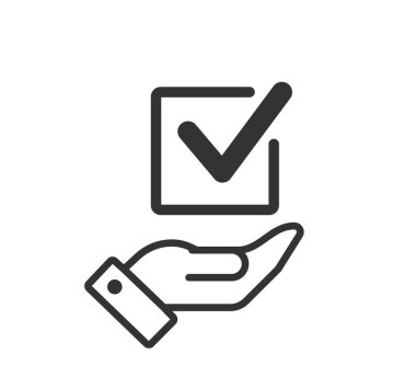 İşaret simgesi vektör dizaynını kontrol et