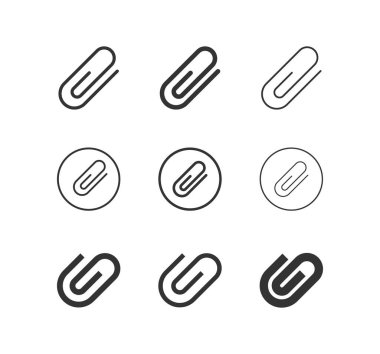 Ataç simgesi. Bağlayıcı Klipsi vektörü. 