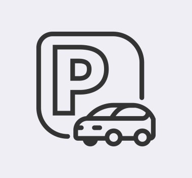 Araba park etme ikonu. Park tabelası