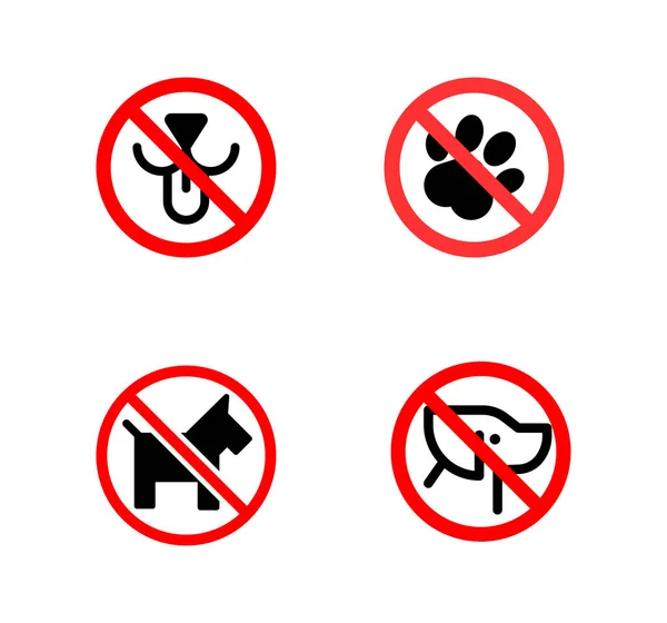 Dogs Sign Line Vector Icon — Stock Vector