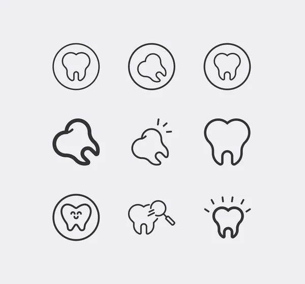 Clínica Dental Icono Dental Clínica Dental — Vector de stock