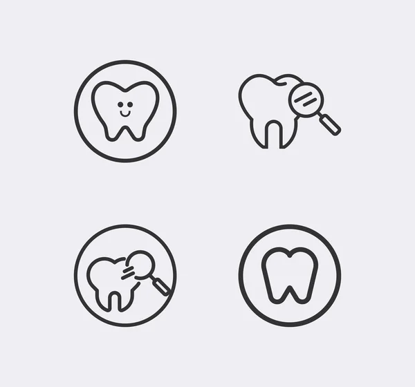 Zahnklinik Zahnarzt Ikone — Stockvektor