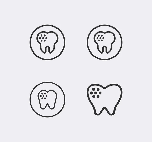 Clínica Dentária Ícone Dentário Clínica Dentária — Vetor de Stock