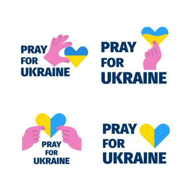 Ukrayna vektör illüstrasyonu için dua et