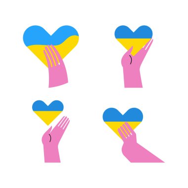 Ukrayna vektör illüstrasyonu için dua et