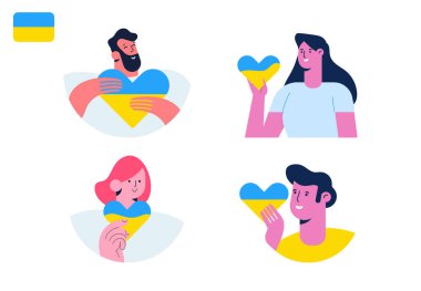 Ukrayna vektör illüstrasyonu için dua et