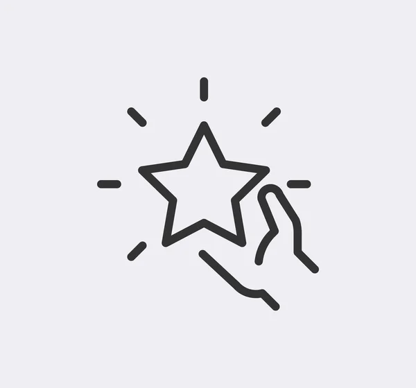 手ベクトル線のアイコンの星 — ストックベクタ