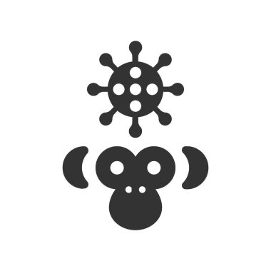 monkeypox virus glyph sign