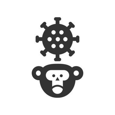 monkey pox virus glyph sign