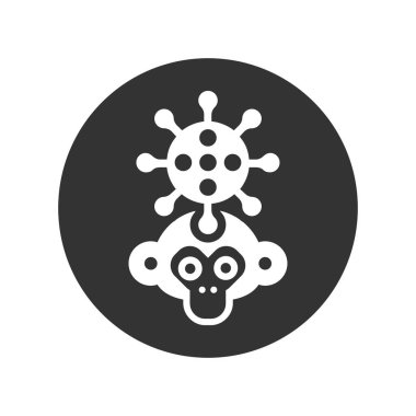 Monkey pox black icon