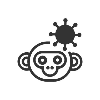 Cartoon Monkey pox vector icon