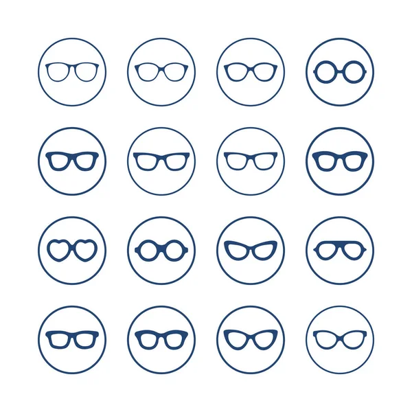 眼鏡の形の線のイラスト — ストックベクタ