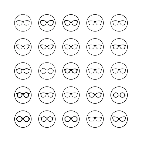 Lunettes Illustration Ligne Forme Lunettes — Image vectorielle