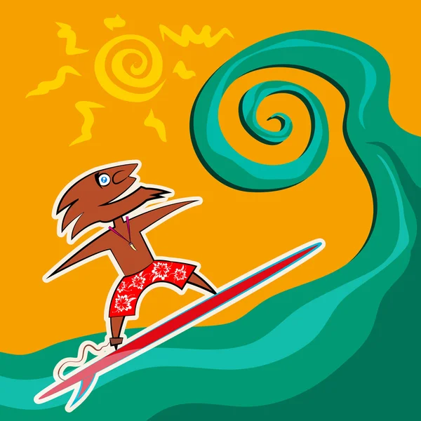 Surf Rider — Stockvector