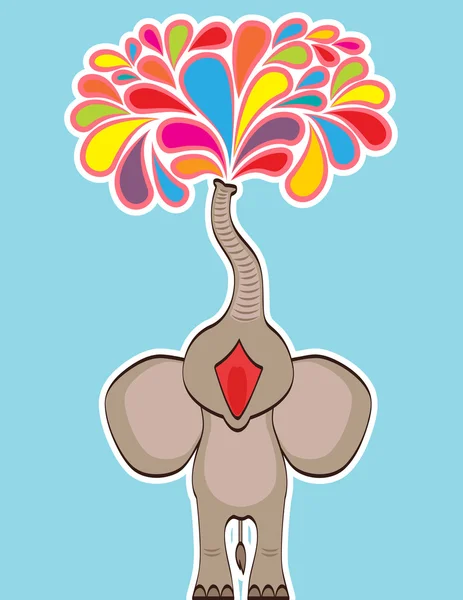 Elefant amuzant — Vector de stoc