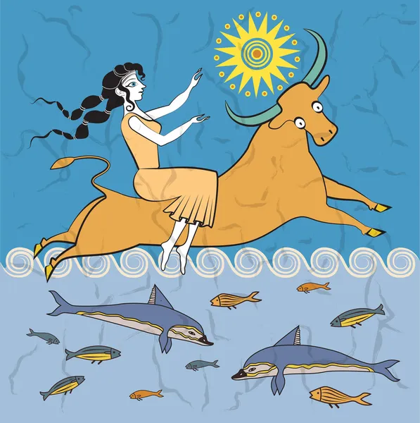 The rape of Europa — Stock Vector