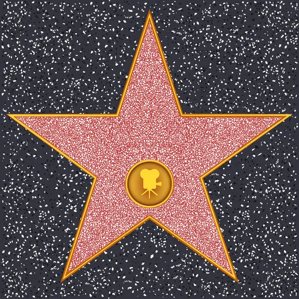 Cámara de cine Star Classic (Paseo de la Fama de Hollywood ) — Vector de stock