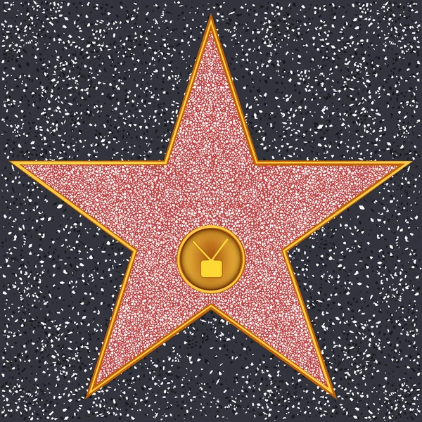 Star Television receiver (Hollywood Walk of Fame) — Stock Vector