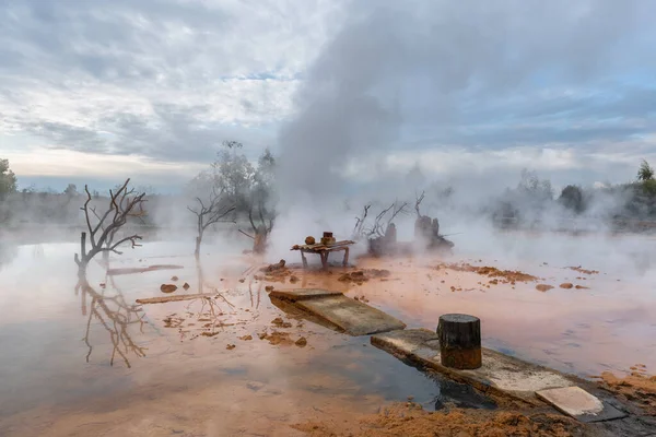 Kyndig Vesnice Nejznámější Léčivé Termální Prameny Abcházie — Stock fotografie