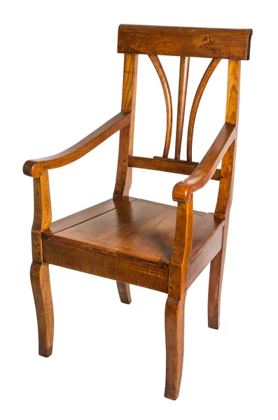 Античное кресло из вишневого дерева времен бидермайера — стоковое фото