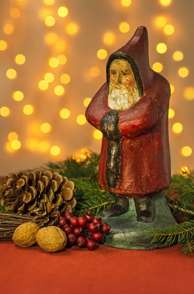 Karácsonyi dekoráció a Mikulás figura — Stock Fotó