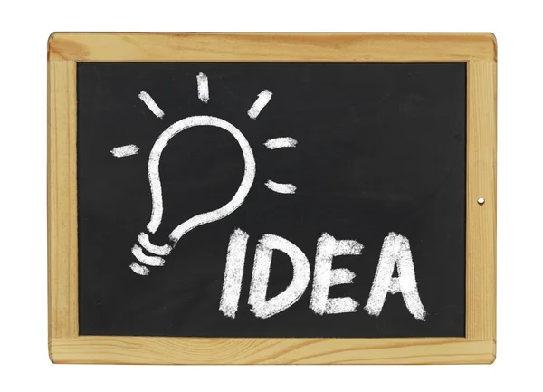 Idea written on a blackboard — Stock Photo, Image