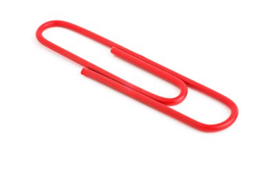 Red paperclip clipart