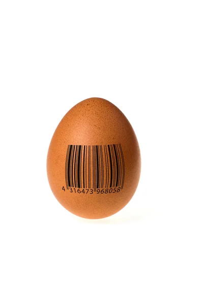 Ei met barcode — Stockfoto