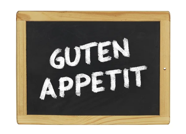 Guten Appetit su una lavagna — Foto Stock