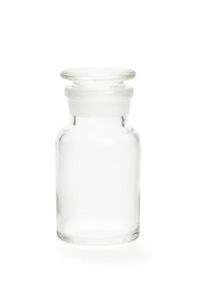 Pharmacy bottle made of clear glass — Stock Photo, Image