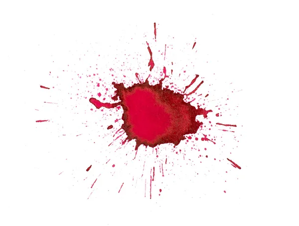 Rote Tinte spritzt — Stockfoto