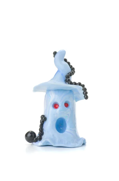 Handmade modeling clay ghost figure — Stock Photo, Image