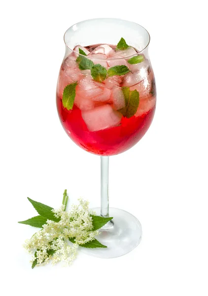 Cocktail with campari and mint — Stock Photo, Image