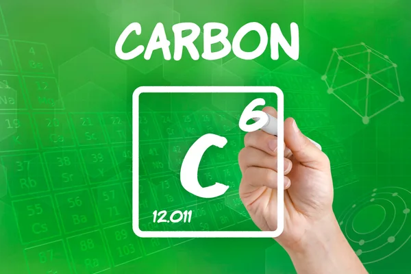 Symbol for the chemical element carbon — Stock Photo, Image