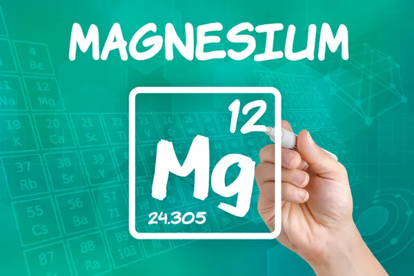 Символ химического элемента магния — стоковое фото