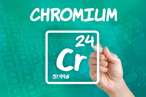 Symbool voor het scheikundig element chroom — Stockfoto