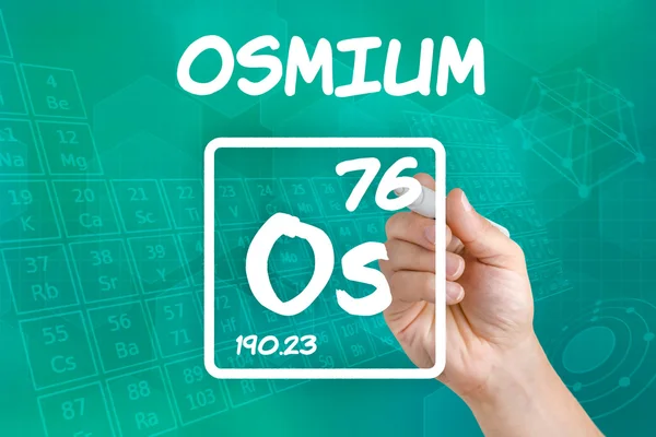 Symbol für das chemische Element Osmium — Stockfoto