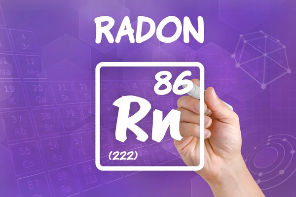 Symbol pro chemický prvek radon — Stock fotografie