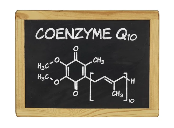 Chemical formula of coenzyme q10 — Stock Photo, Image
