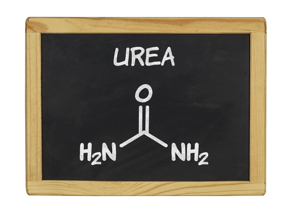 Fórmula química de ureia em um quadro-negro — Fotografia de Stock