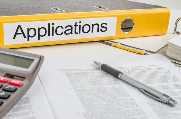 Folder with the label Applications — Stock Photo, Image