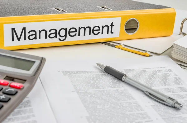 Folder with the label Management — Stock Photo, Image