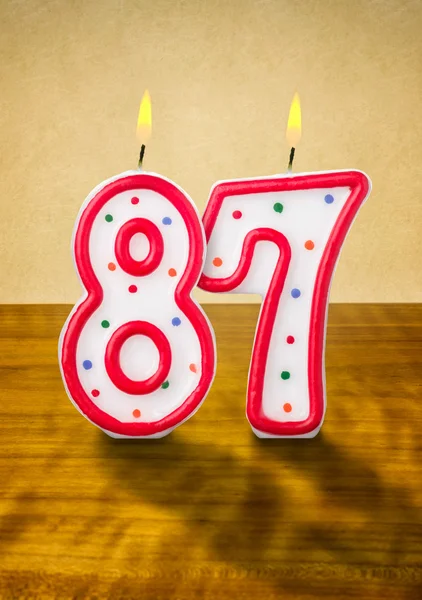Burning birthday candle — Stock Photo, Image