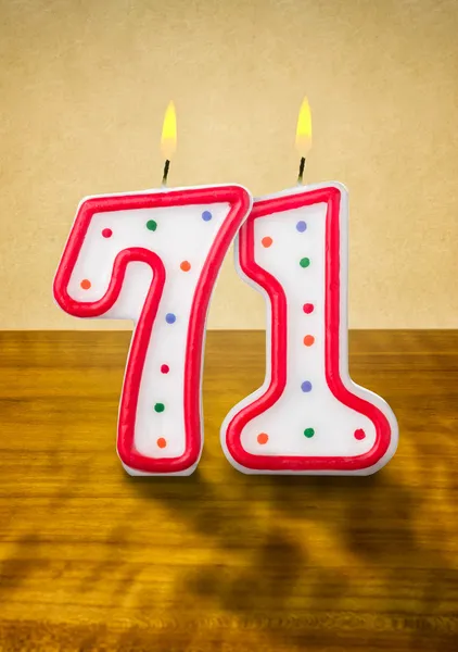 Burning birthday candle — Stock Photo, Image